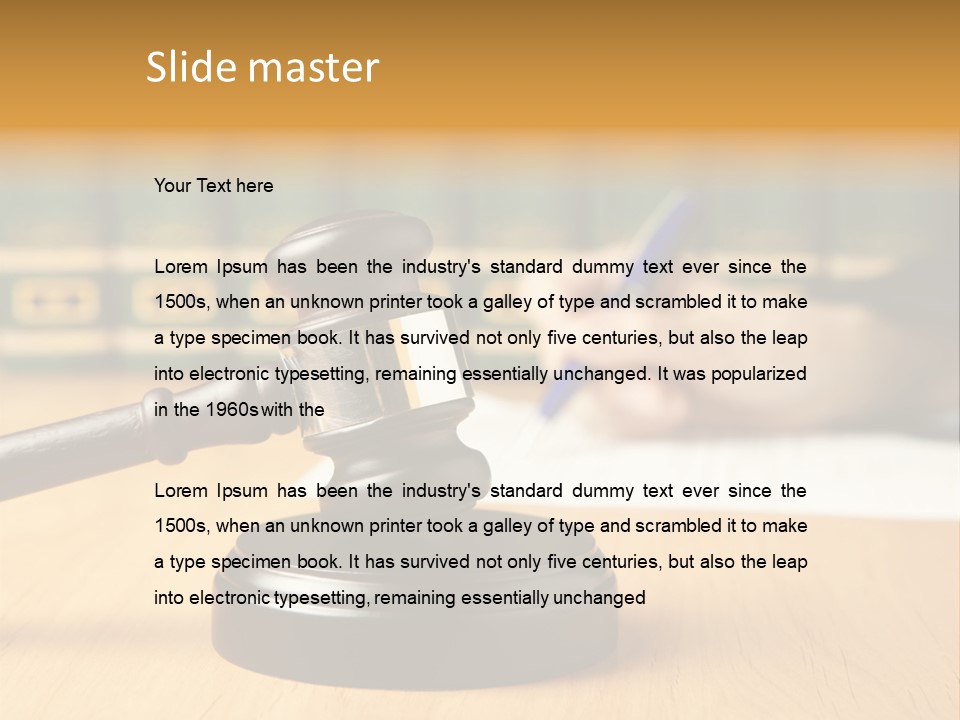 Court Adjournment Arbitrate PowerPoint Template