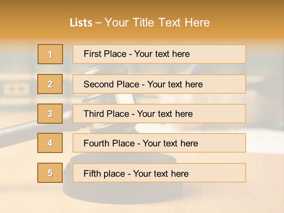 Court Adjournment Arbitrate PowerPoint Template