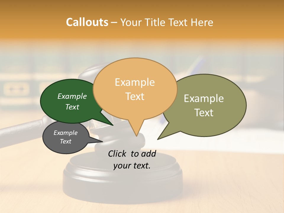 Court Adjournment Arbitrate PowerPoint Template