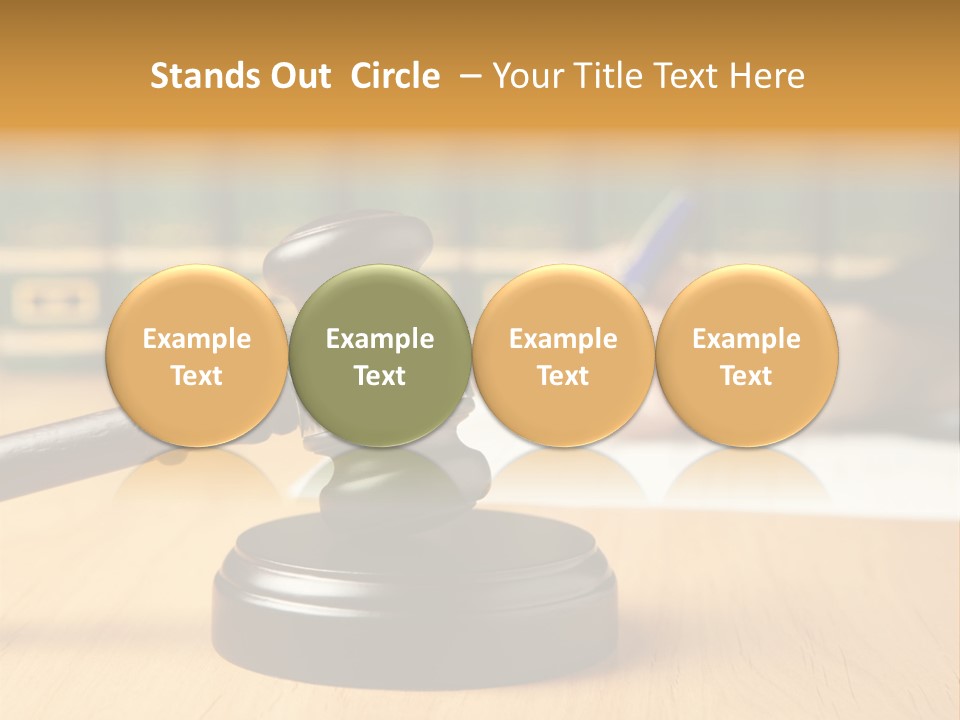 Court Adjournment Arbitrate PowerPoint Template