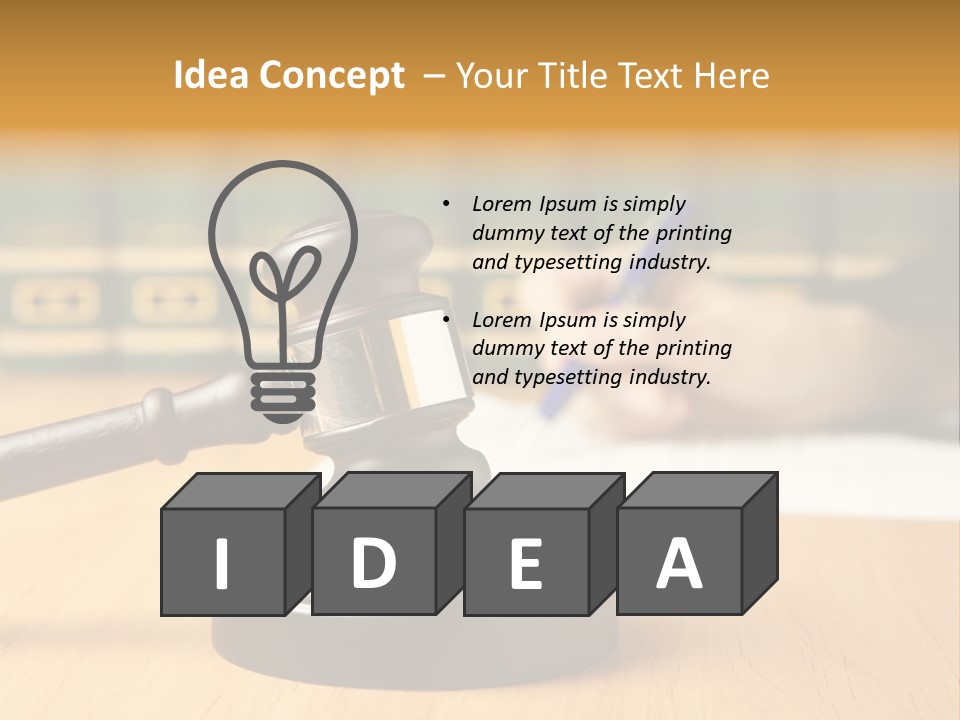 Court Adjournment Arbitrate PowerPoint Template