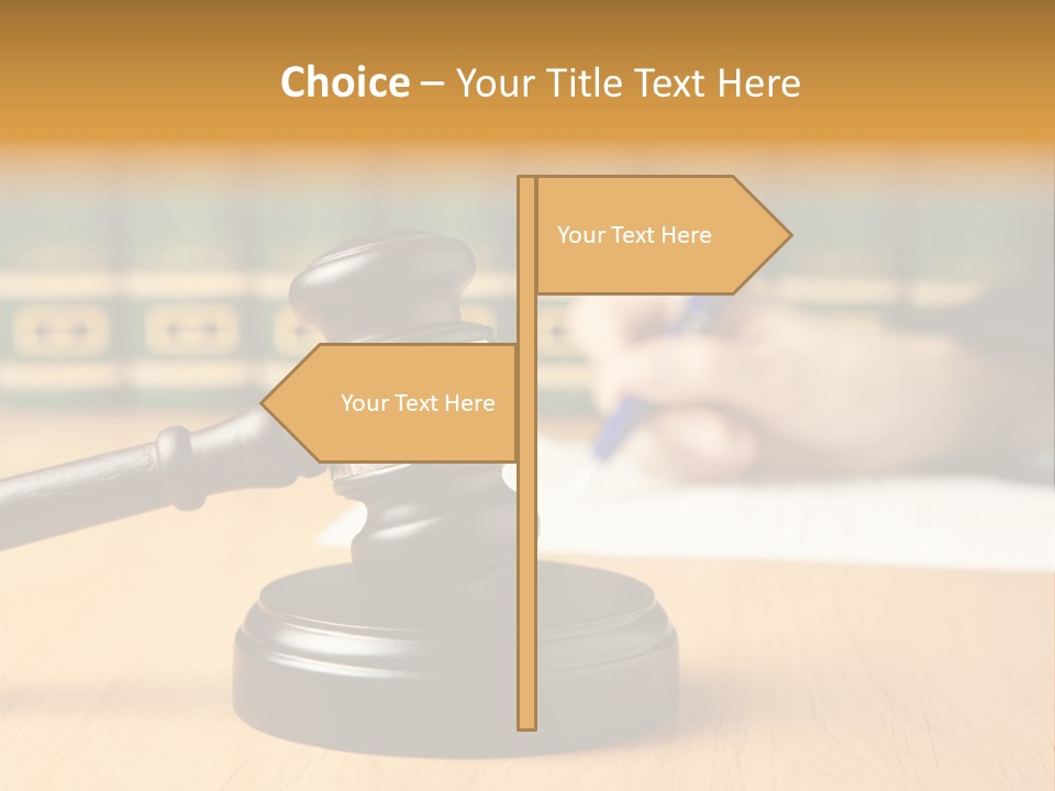 Court Adjournment Arbitrate PowerPoint Template