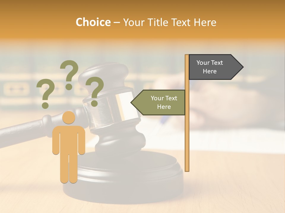 Court Adjournment Arbitrate PowerPoint Template