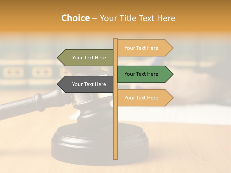 Court Adjournment Arbitrate PowerPoint Template