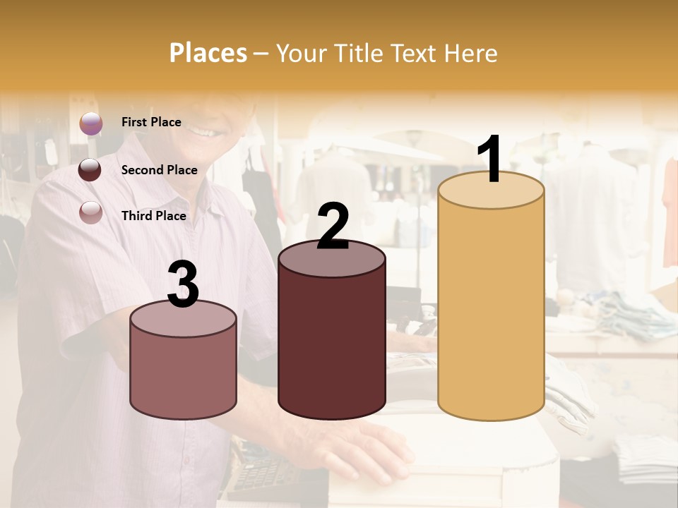Retail People Cashier PowerPoint Template