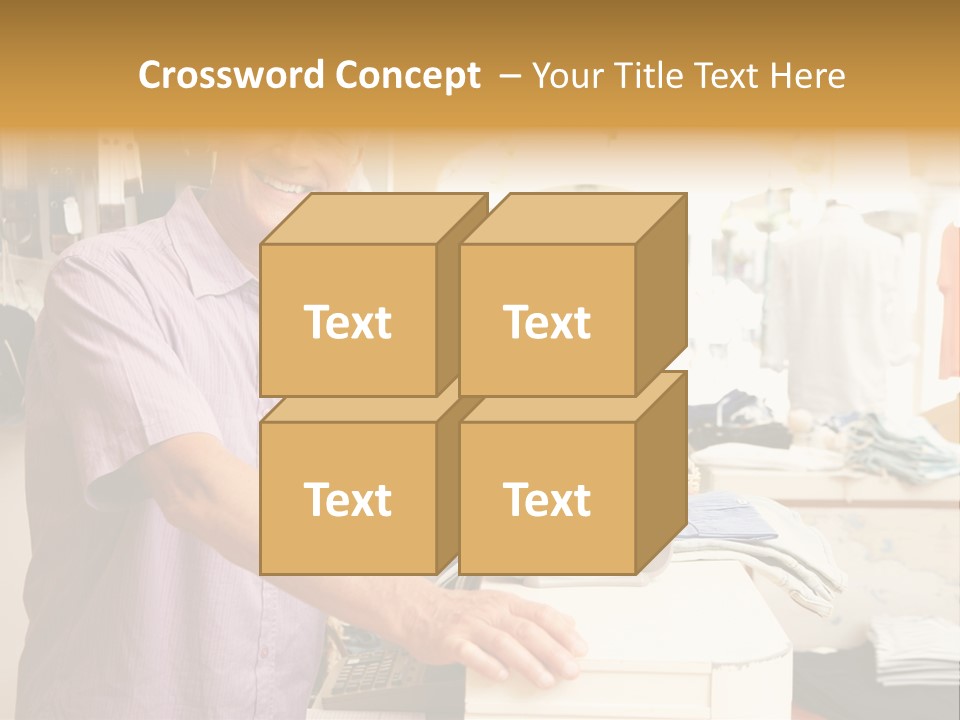 Retail People Cashier PowerPoint Template