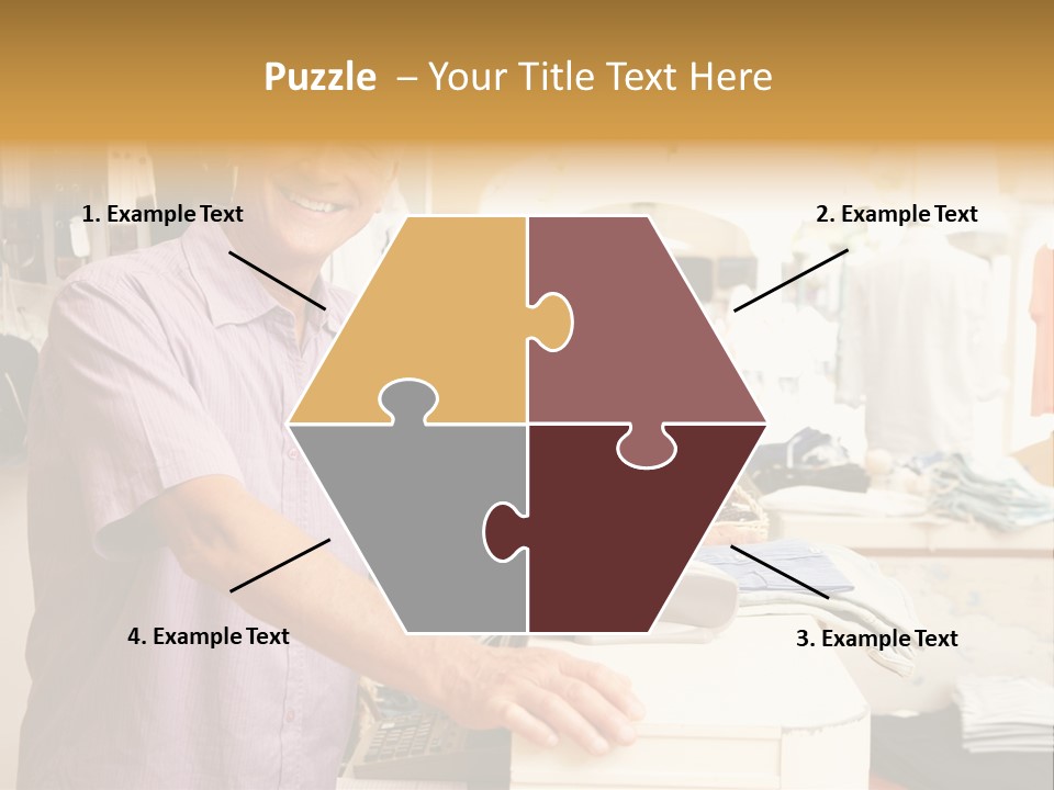 Retail People Cashier PowerPoint Template