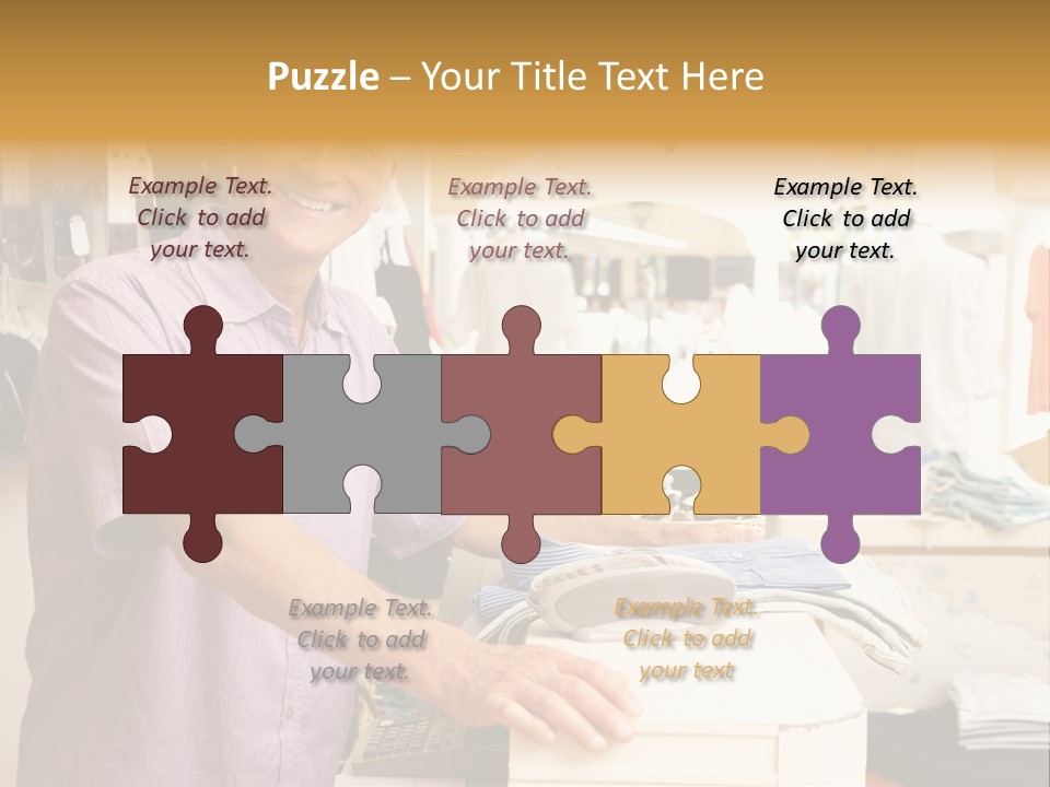 Retail People Cashier PowerPoint Template