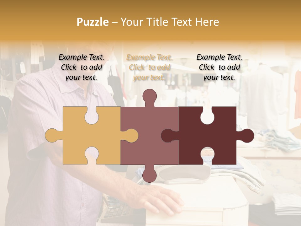 Retail People Cashier PowerPoint Template