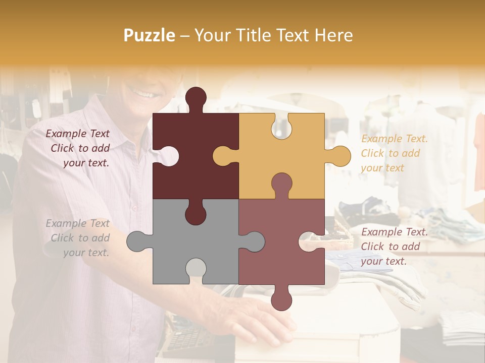 Retail People Cashier PowerPoint Template