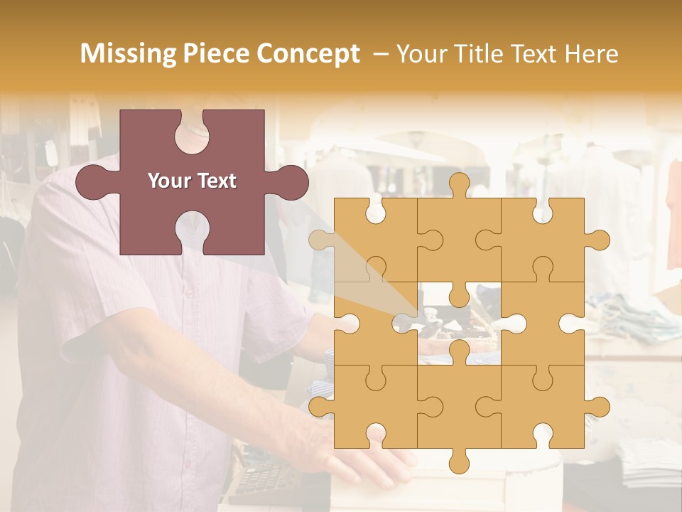 Retail People Cashier PowerPoint Template