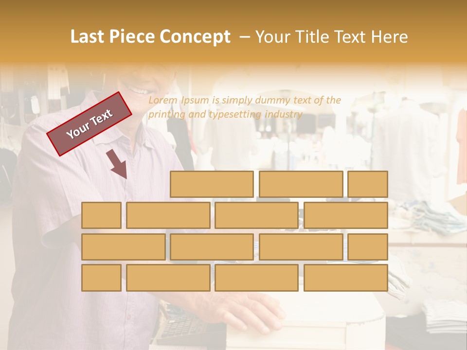 Retail People Cashier PowerPoint Template