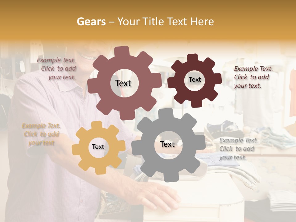 Retail People Cashier PowerPoint Template