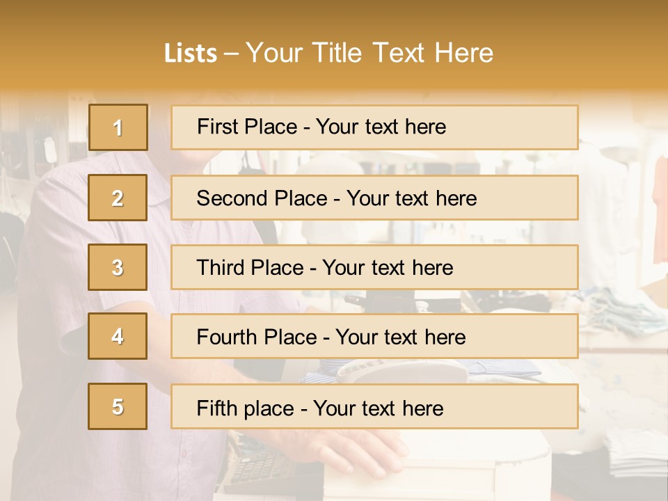 Retail People Cashier PowerPoint Template