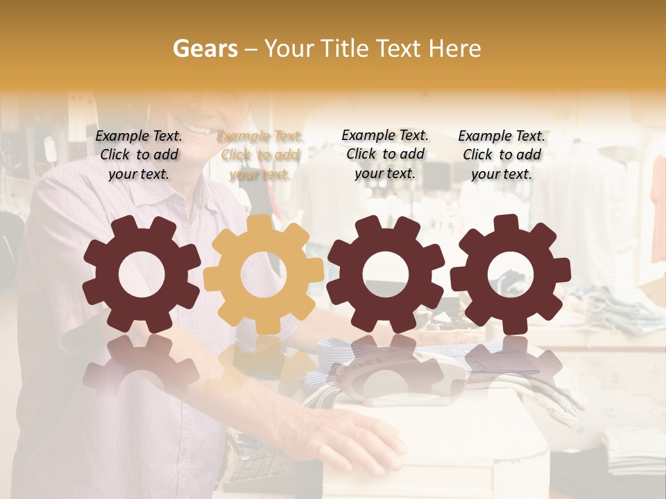 Retail People Cashier PowerPoint Template