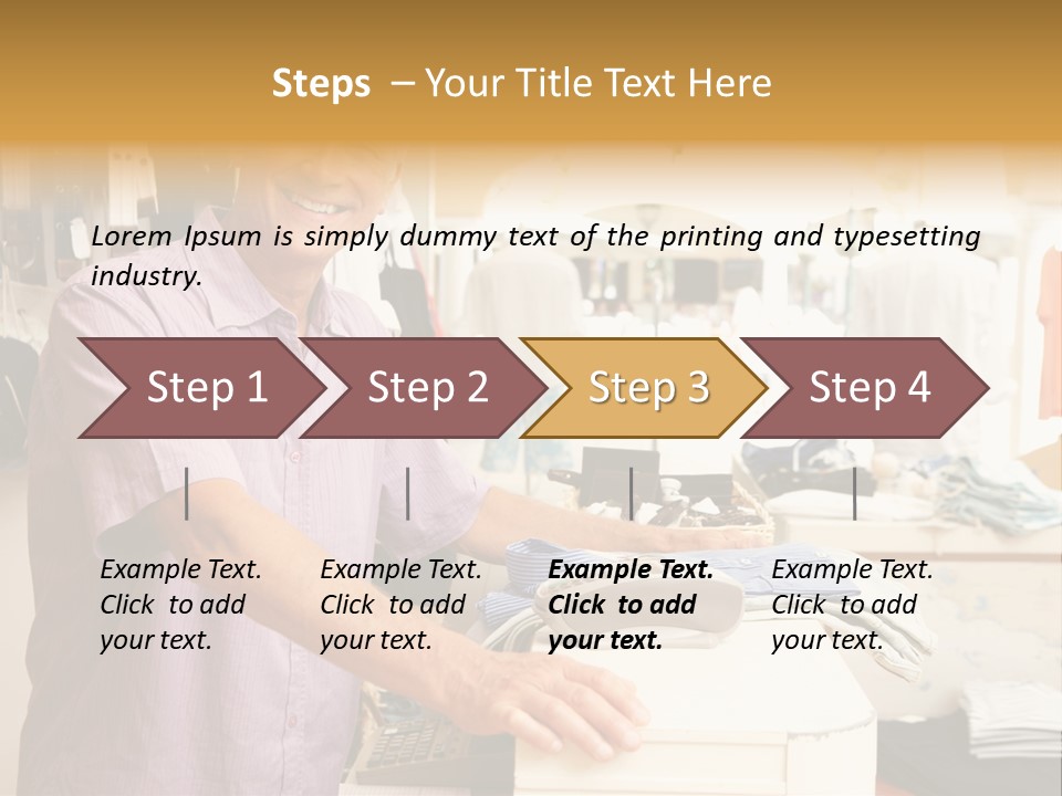 Retail People Cashier PowerPoint Template
