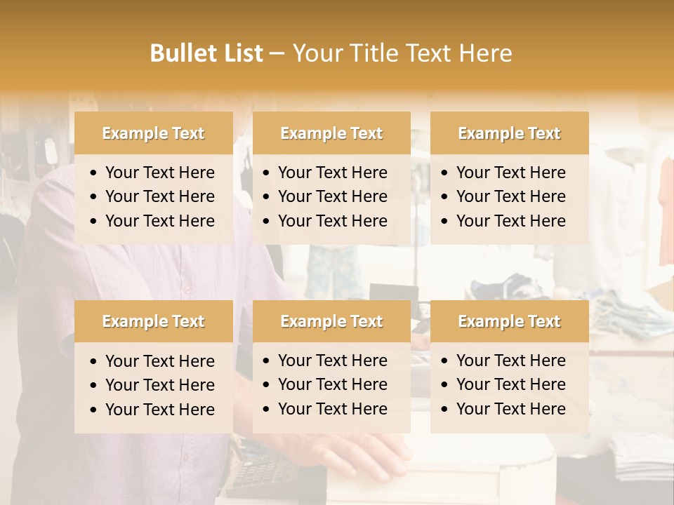 Retail People Cashier PowerPoint Template