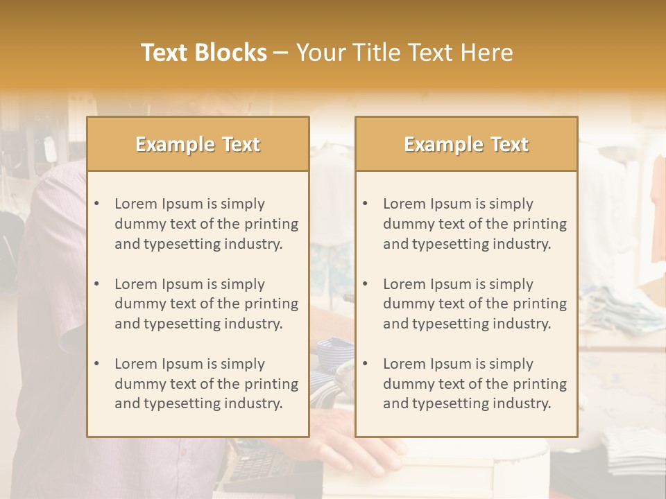 Retail People Cashier PowerPoint Template