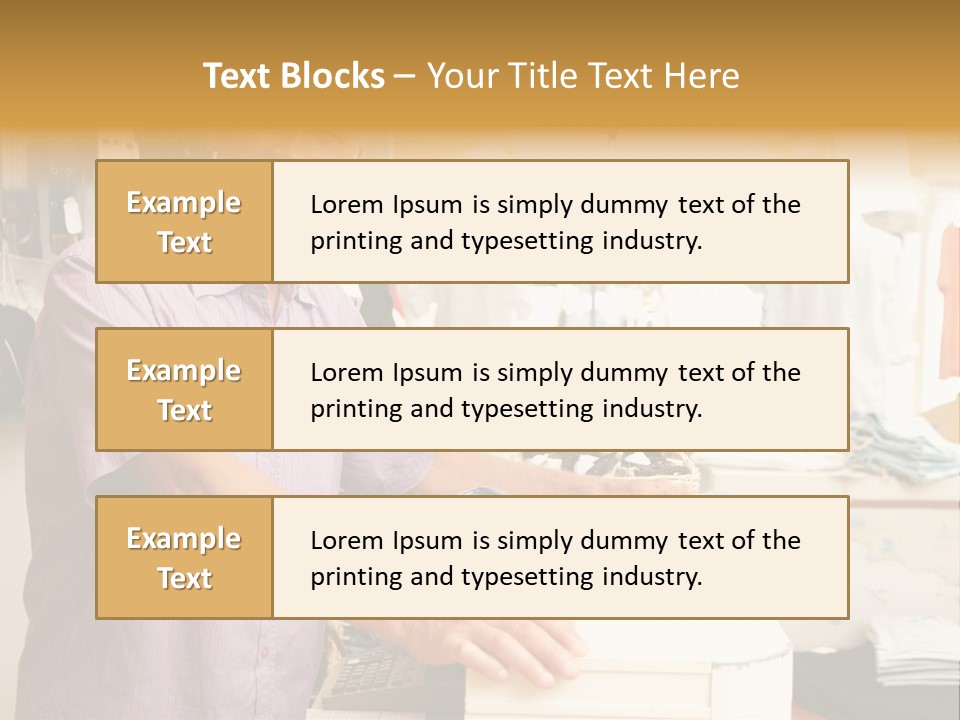 Retail People Cashier PowerPoint Template