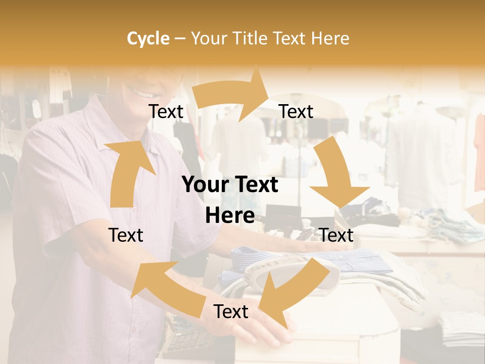 Retail People Cashier PowerPoint Template