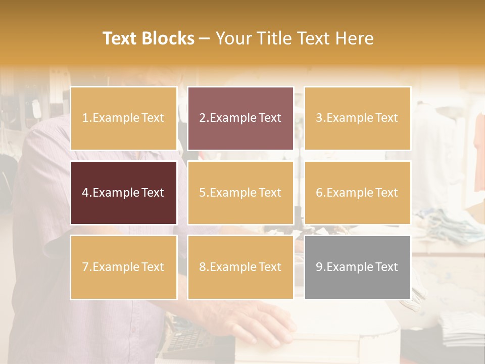 Retail People Cashier PowerPoint Template