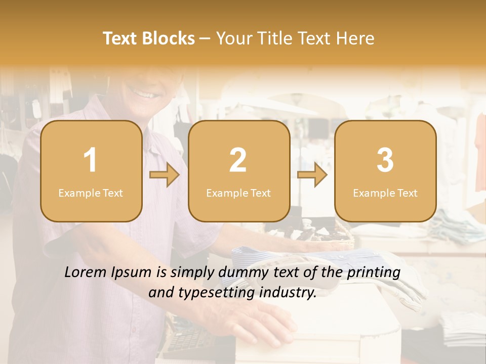 Retail People Cashier PowerPoint Template