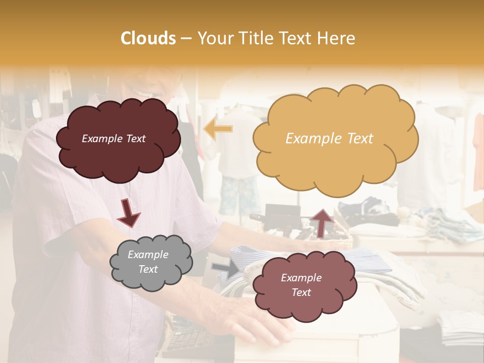 Retail People Cashier PowerPoint Template