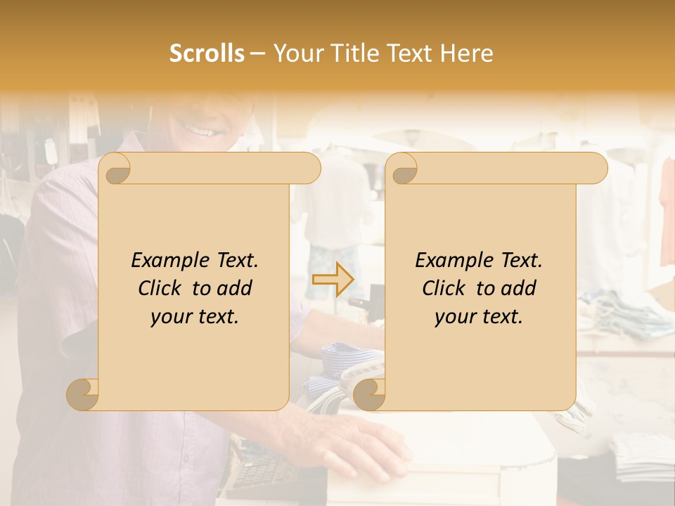 Retail People Cashier PowerPoint Template