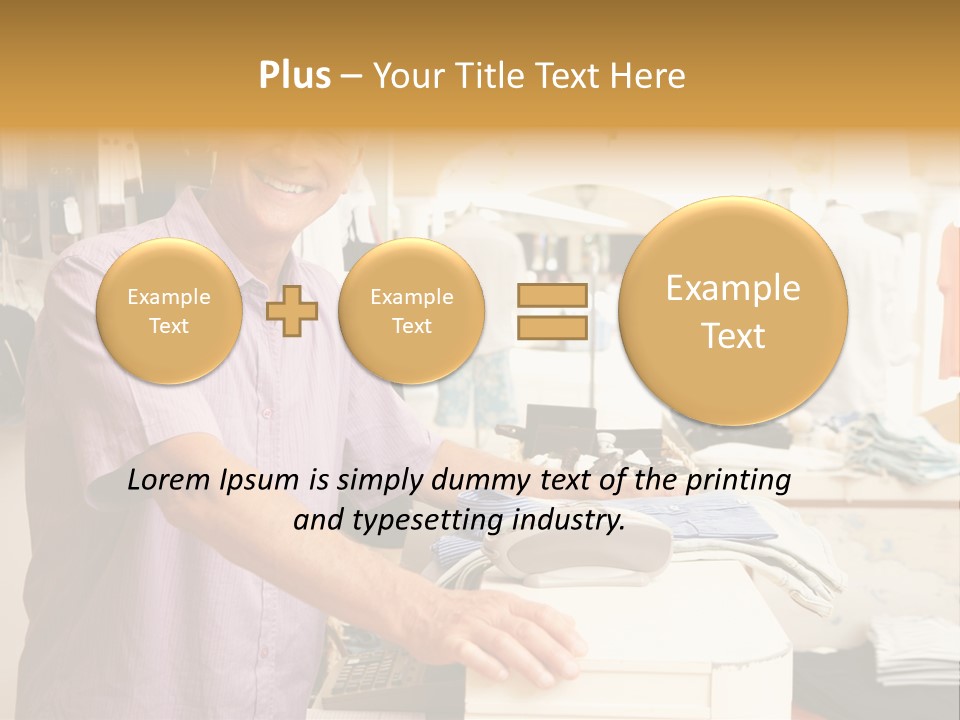 Retail People Cashier PowerPoint Template