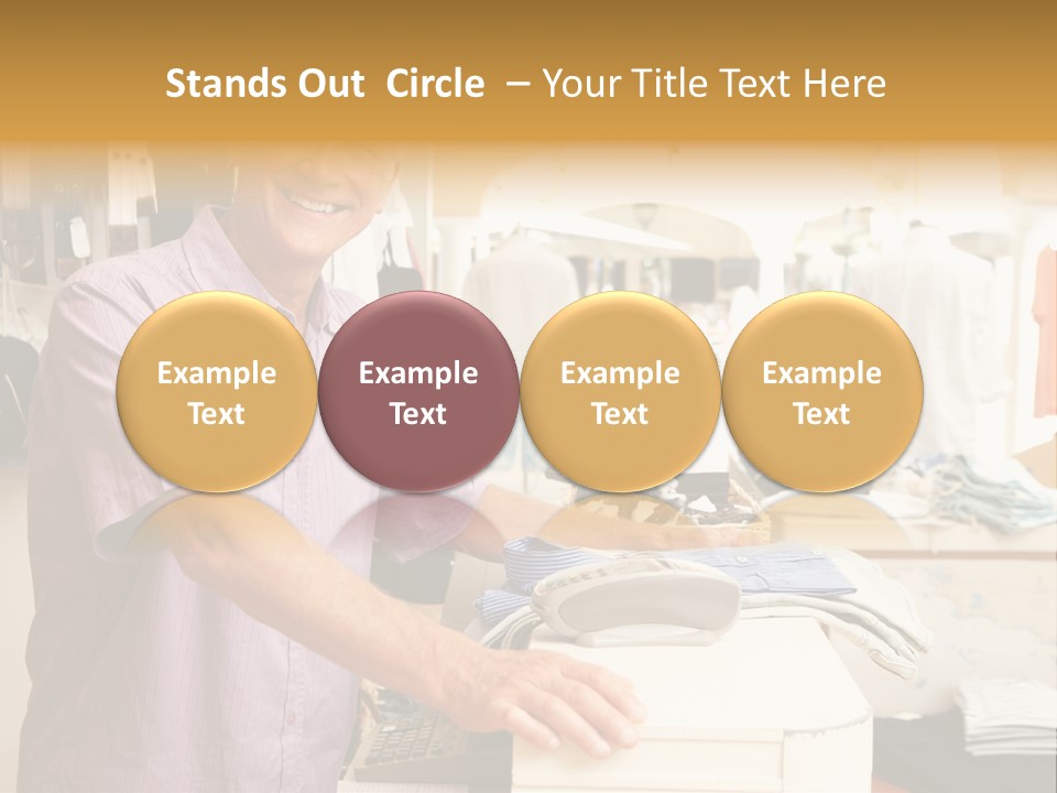 Retail People Cashier PowerPoint Template