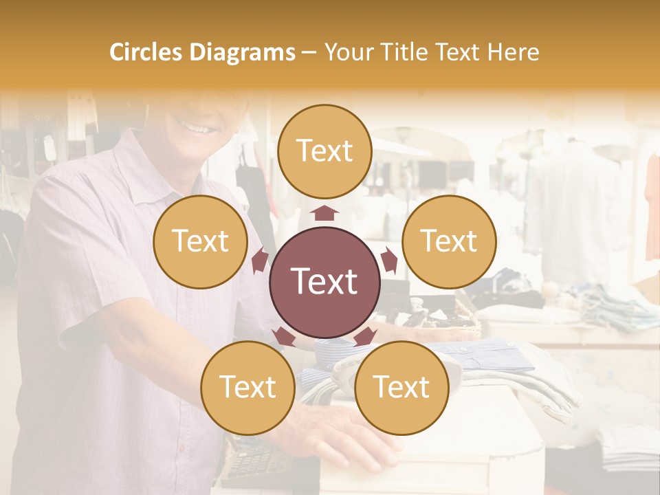 Retail People Cashier PowerPoint Template