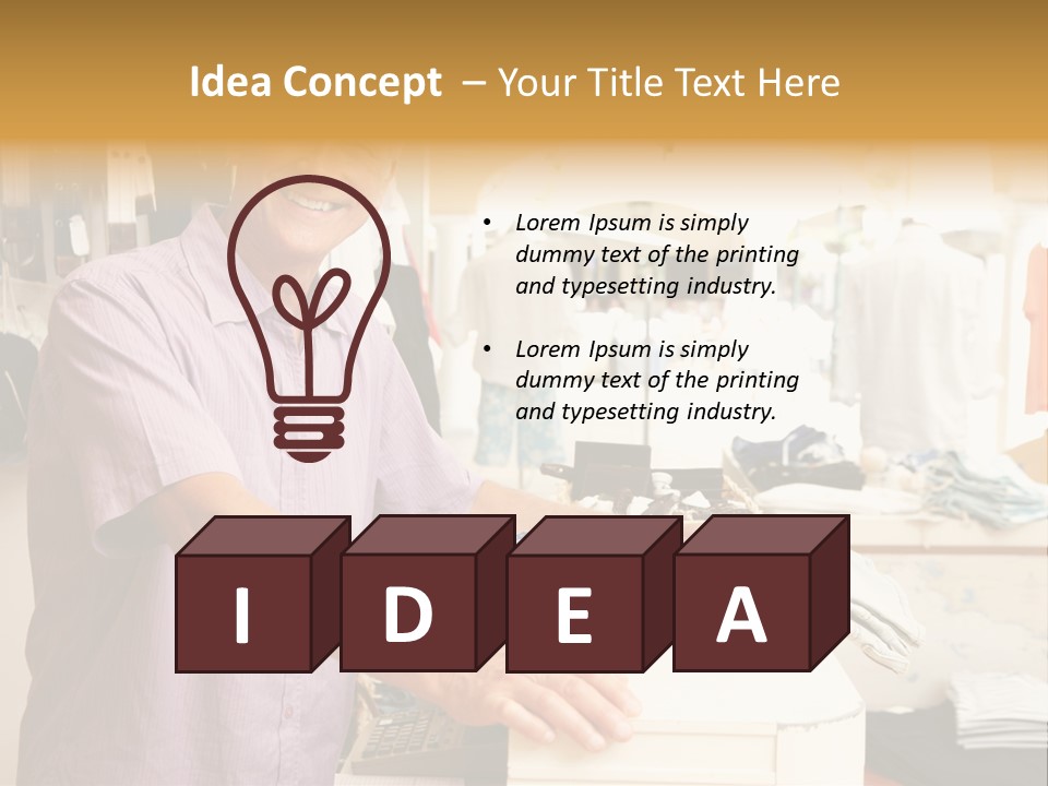 Retail People Cashier PowerPoint Template