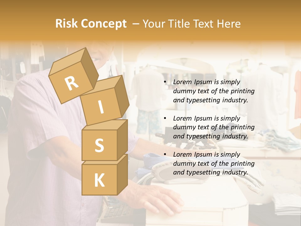Retail People Cashier PowerPoint Template