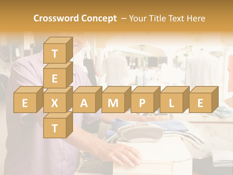 Retail People Cashier PowerPoint Template