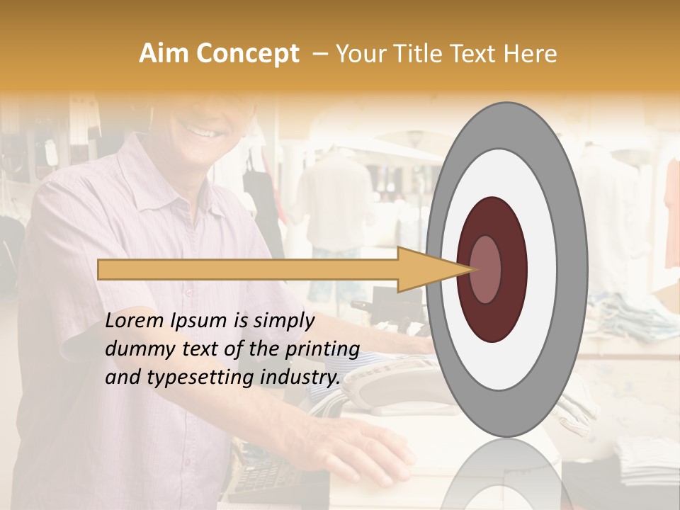 Retail People Cashier PowerPoint Template
