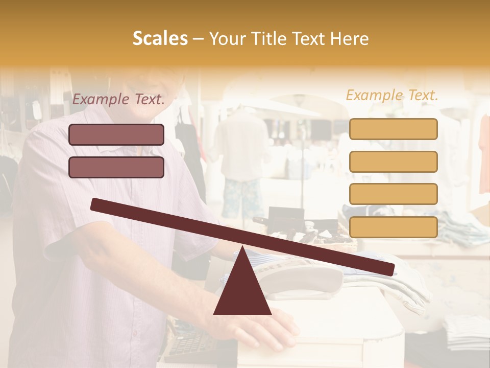 Retail People Cashier PowerPoint Template