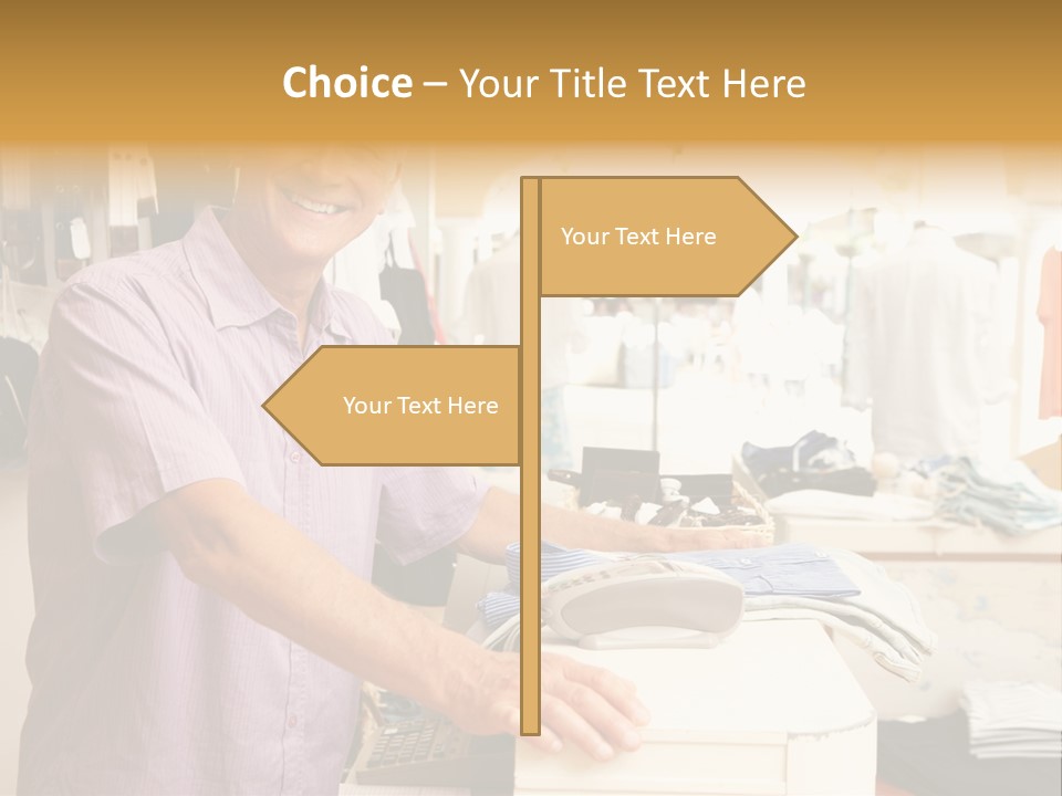 Retail People Cashier PowerPoint Template