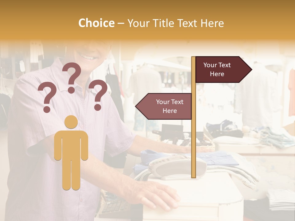 Retail People Cashier PowerPoint Template