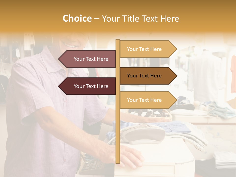 Retail People Cashier PowerPoint Template