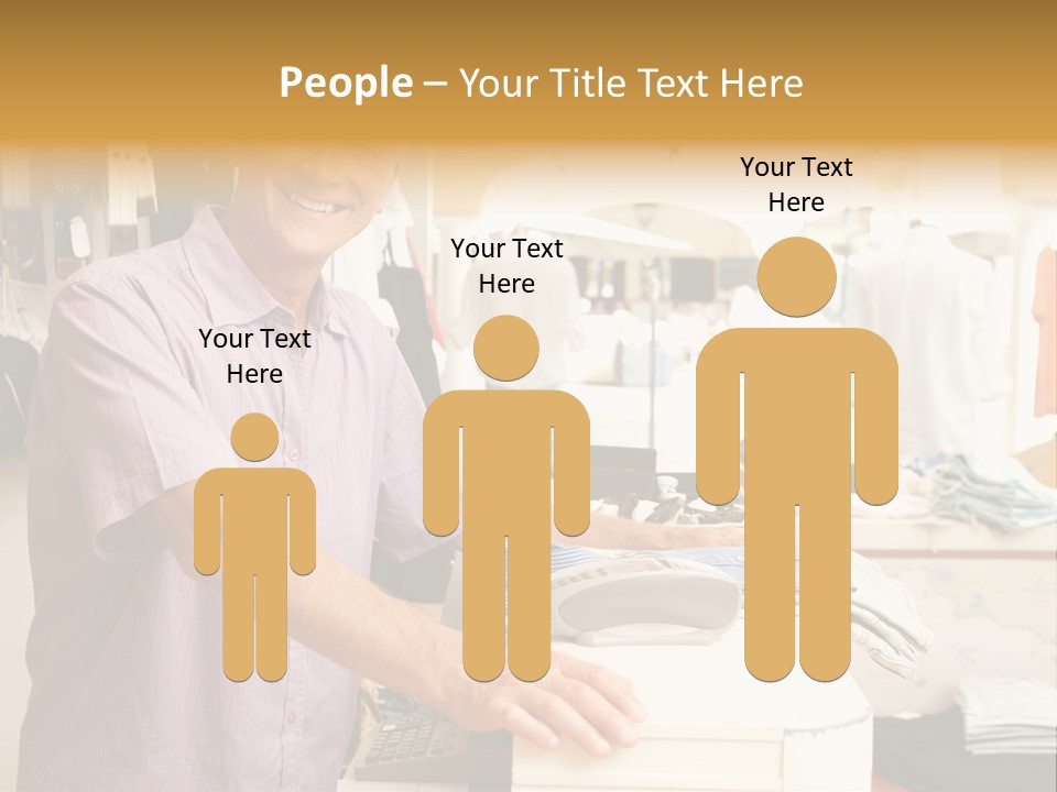 Retail People Cashier PowerPoint Template