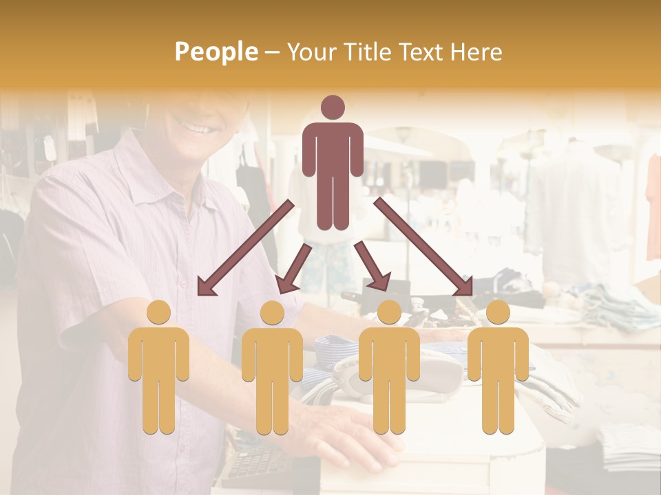 Retail People Cashier PowerPoint Template