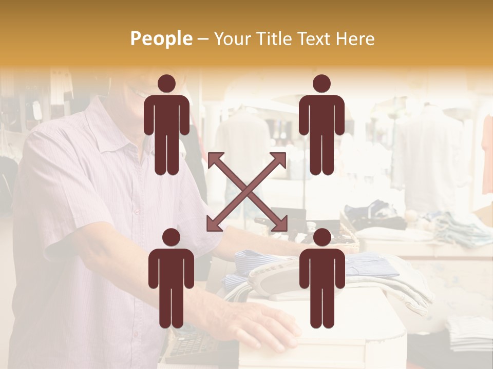 Retail People Cashier PowerPoint Template