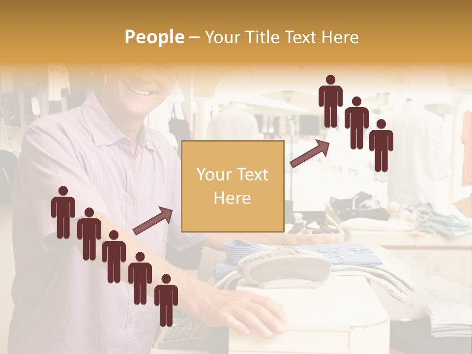 Retail People Cashier PowerPoint Template