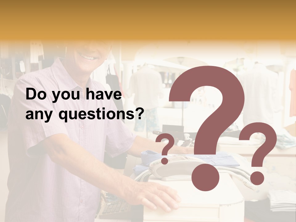 Retail People Cashier PowerPoint Template