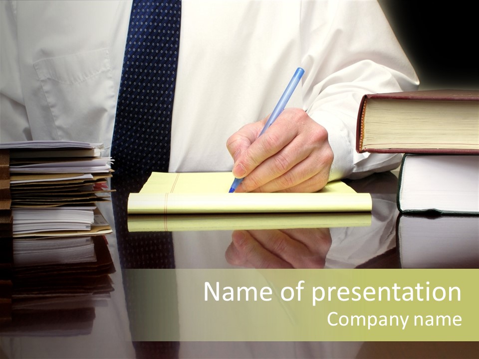 Power Portrait Attorney PowerPoint Template