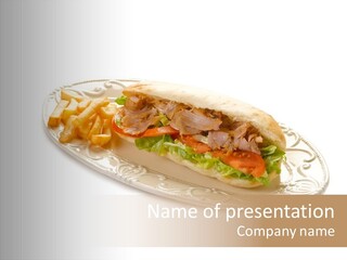 Barbecue Onion Cow PowerPoint Template