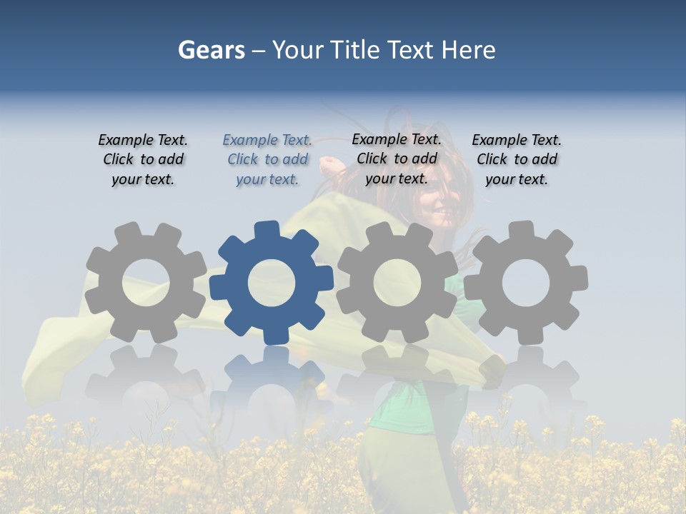 Cute Smiling Sky PowerPoint Template