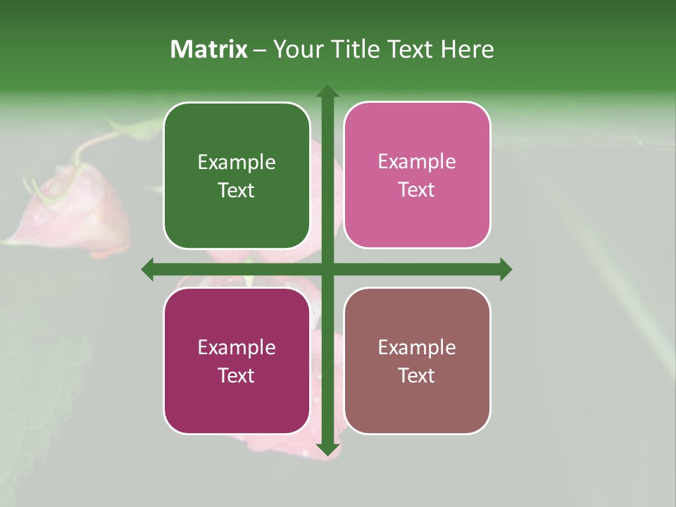 Botanical Leafs Purple PowerPoint Template