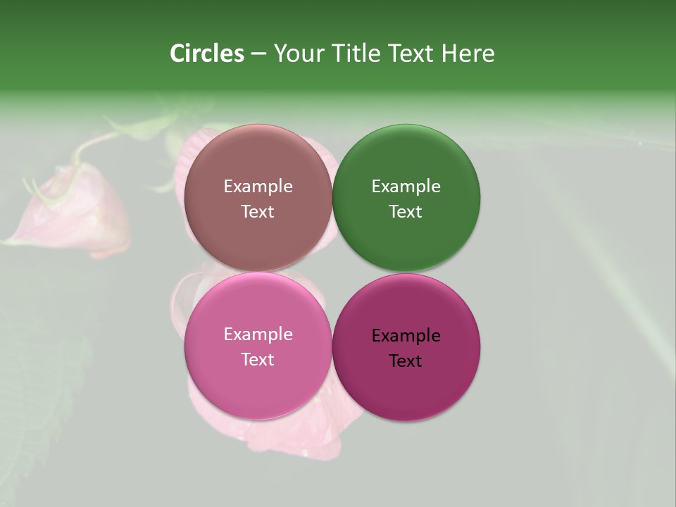 Botanical Leafs Purple PowerPoint Template