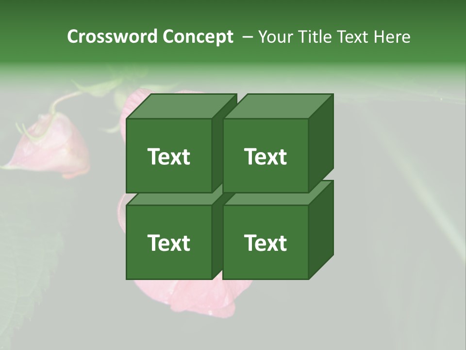 Botanical Leafs Purple PowerPoint Template